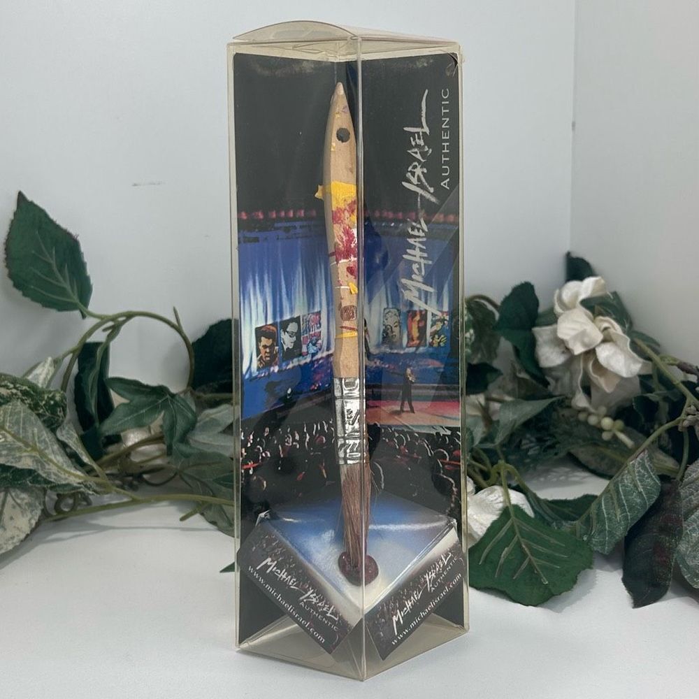 NEW Michael Israel Collectible Paintbrush Multicolor Authentic In Clear Box NWOT